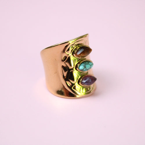 TREASURE DOME RING MET EDELSTENEN