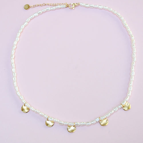GOLDEN RIPPLE PEARL KETTING