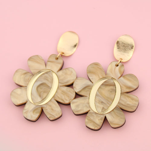 GOLDEN PETAL POWER OORBELLEN
