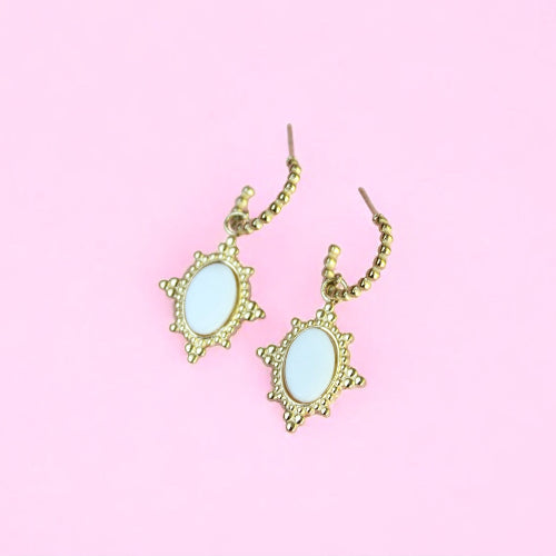 SUNBURST DANGLE OORBELLEN