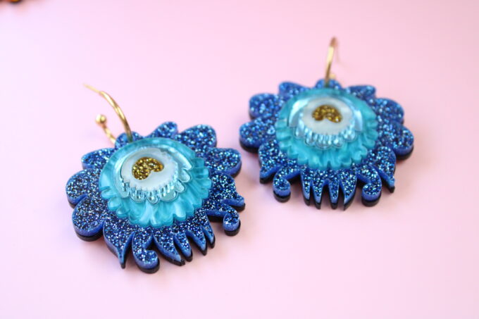 BLOOM DROPS - BLAUW GLITTER